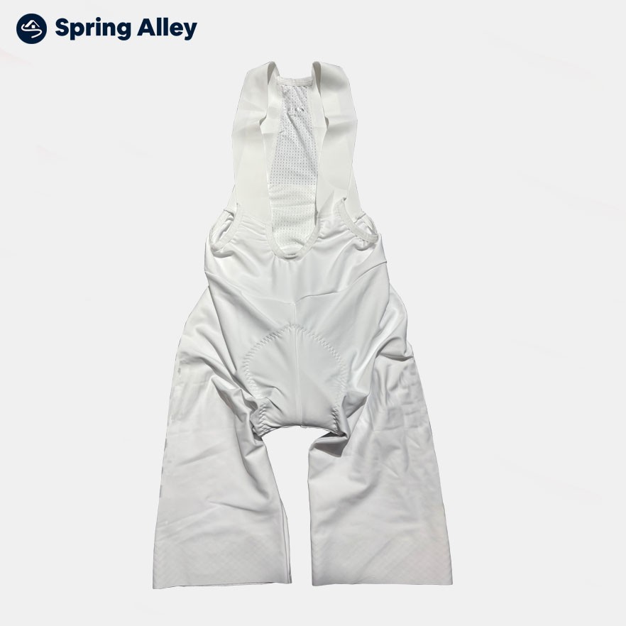 Custom White Cycling Bib Shorts